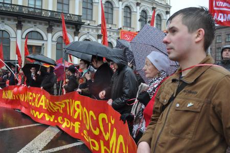 Первомайские шествие и митинг прошли в Ленинграде