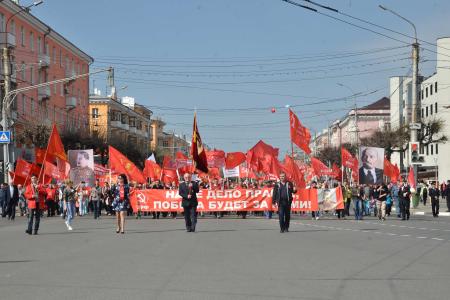 Первомайская демонстрация и митинг в Рязани