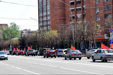 Тульский обком КПРФ провел автопробег в честь Дня Победы