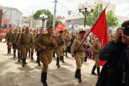 Республика Крым. В Симферополе прошел митинг в честь 73-й годовщины Великой Победы Советского народа над фашистскими захватчиками