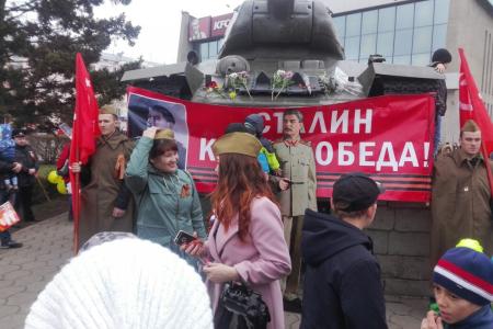 Коммунисты и комсомольцы Барнаула провели несколько праздничных мероприятий в честь Дня Победы
