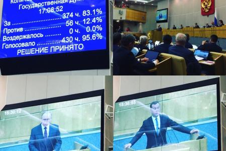 Коммунисты проголосовали против назначения Дмитрия Медведева на пост премьера