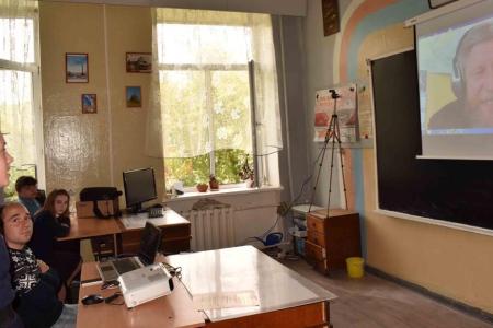 Тульский обком КПРФ организовал для кимовских школьников телемост со знаменитым полярником Виктором Боярским
