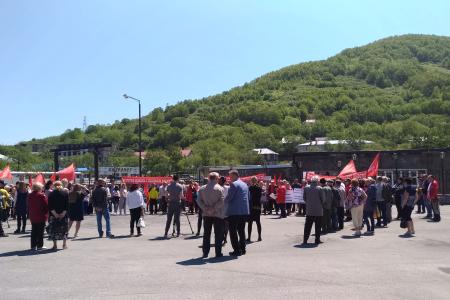 Камчатцы вышли на протестный митинг, организованный КПРФ