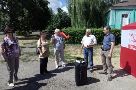 Тамбовская область. В Сосновке прошла акция протеста против повышения пенсионного возраста