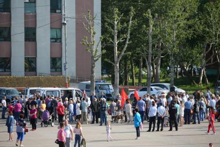 На Камчатке в закрытом городе Вилючинск провели митинг против повышения пенсионного возраста