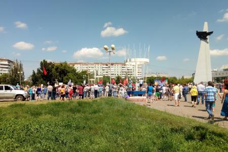 В Омске прошел второй митинг против пенсионной реформы