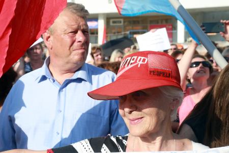 В Омске прошел третий массовый митинг против пенсионной реформы