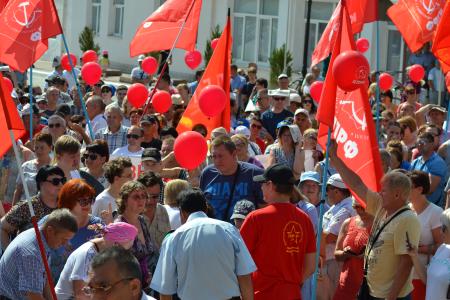 Оренбуржцы вышли на  акцию протеста против пенсионной реформы