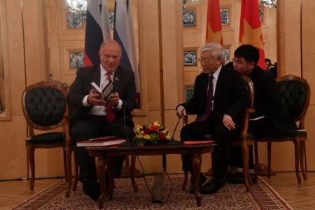 Г.А. Зюганов провел встречу с Генеральным секретарем ЦК Коммунистической партии Вьетнама товарищем  Нгуен Фу Чонгом