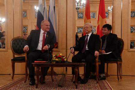 Г.А. Зюганов провел встречу с Генеральным секретарем ЦК Коммунистической партии Вьетнама товарищем  Нгуен Фу Чонгом
