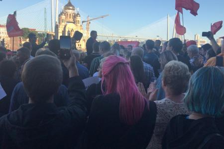 Сторонники КПРФ вернулись к администрации Приморья протестовать против итогов губернаторских выборов