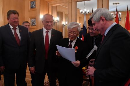 Г.А. Зюганов провел встречу с Генеральным секретарем ЦК Коммунистической партии Вьетнама товарищем  Нгуен Фу Чонгом