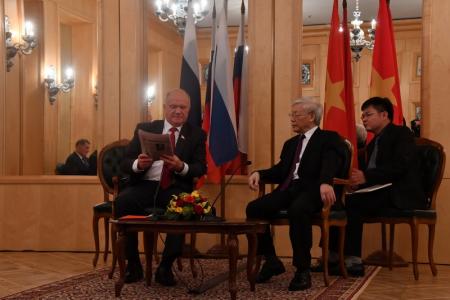 Г.А. Зюганов провел встречу с Генеральным секретарем ЦК Коммунистической партии Вьетнама товарищем  Нгуен Фу Чонгом