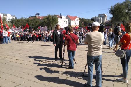 Оренбуржцы вышли на митинг против людоедской пенсионной реформы