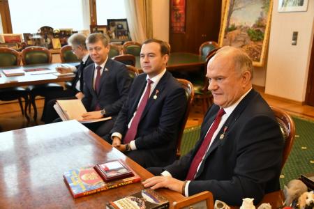 Состоялась встреча Г.А. Зюганова с бывшим Генеральным секретарем комсомола Кипра и Генеральным секретарем ЦК АКЕЛ, экс-президентом Республики Кипр Димитрисом Христофиасом