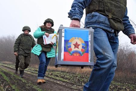 Казбек Тайсаев, Александр Ющенко, Сергей Шаргунов и Михаил Щапов составе делегации Государственной Думы приняли участие в наблюдении за выборами в ДНР и ЛНР