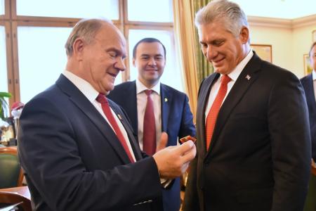 Г.А. Зюганов встретился с Председателем Госсовета и Совета Министров Кубы Мигелем Диас-Канелем Бермудесом