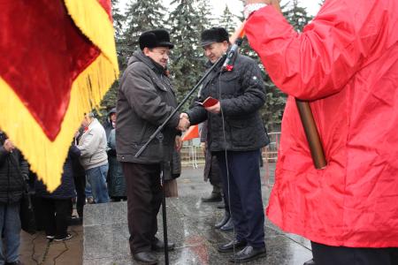 Республика Башкортостан. В честь 101-й годовщины Великого Октября в Уфе состоялись демонстрация и митинг