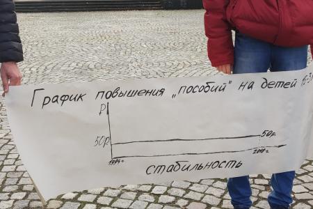 Калининградский комсомол провел пикет за увеличение детских пособий