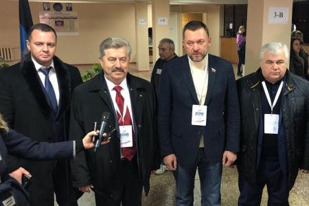 Казбек Тайсаев, Александр Ющенко, Сергей Шаргунов и Михаил Щапов составе делегации Государственной Думы приняли участие в наблюдении за выборами в ДНР и ЛНР