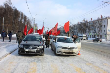 Республика Башкортостан. В Уфе состоялся митинг в честь 101-й годовщины Советской Армии и Военно-Морского Флота