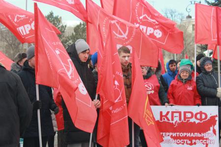 В Тюмени прошёл митинг, посвящённый 101-ой годовщине со дня образования Красной Армии