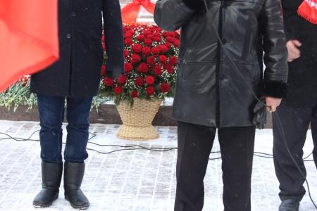 Республика Башкортостан. В Уфе состоялся митинг в честь 101-й годовщины Советской Армии и Военно-Морского Флота