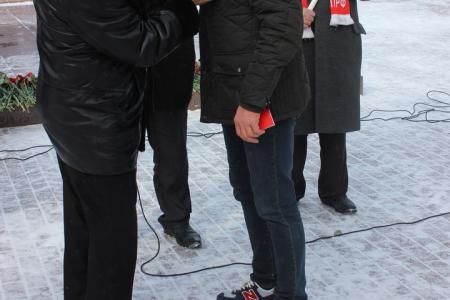 Республика Башкортостан. В Уфе состоялся митинг в честь 101-й годовщины Советской Армии и Военно-Морского Флота
