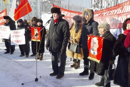 Митинг, посвящённый Дню Красной Армии, прошел в Якутске 
