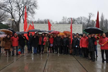 Краснодарский край. Активисты КПРФ и Союза Советских офицеров отметили День Красной Армии и выступили с протестом против политических репрессий