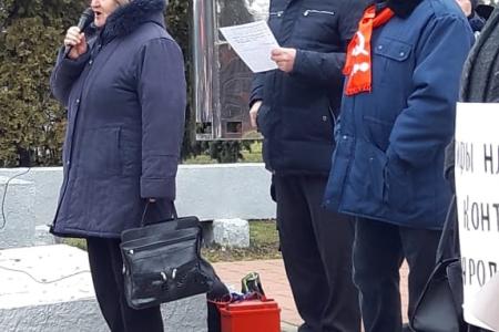 Краснодарский край. В Тимашевске состоялся митинг КПРФ протеста против социально-экономического курса партии власти