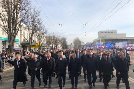 Г.А. Зюганов и депутаты КПРФ принимают участие в торжественных мероприятиях, посвященных пятилетию возвращения Крыма и Севастополя в состав России