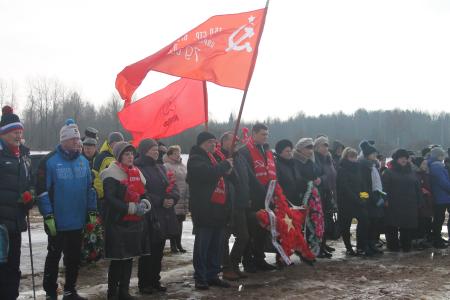 В Псковской области отметили 77-ю годовщину отправки партизанского обоза в осажденный Ленинград