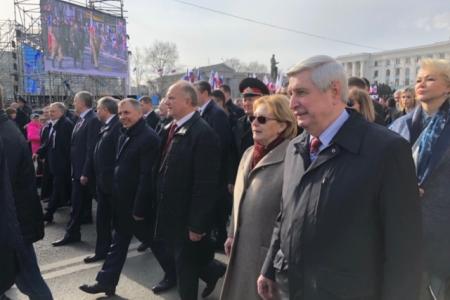 Г.А. Зюганов и депутаты КПРФ принимают участие в торжественных мероприятиях, посвященных пятилетию возвращения Крыма и Севастополя в состав России