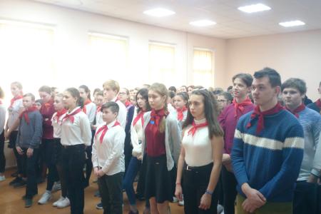 Владимирская область. Пионеры г.Киржач провели сбор, посвященный Дню Космонавтики