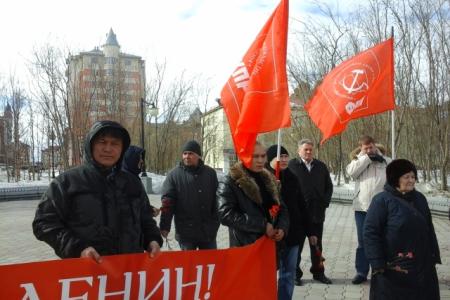 Ямало-Ненецкий автономный округ. В Салехарде прошел пикет, посвященный Дню рождения В.И. Ленина