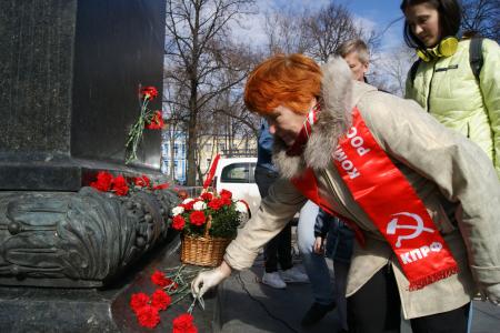 В Перми прошел митинг, посвящённый 149-й годовщине со дня рождения Ленина