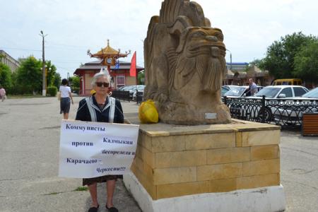 Пикеты в защиту Павла Грудинина в Калмыкии