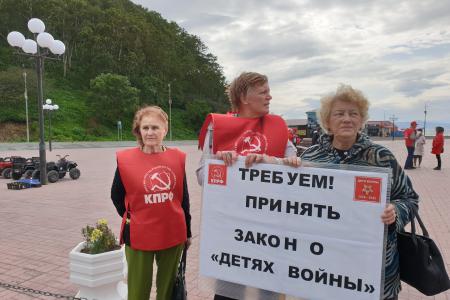 Коммунисты Камчатки вышли на пикеты под лозунгом «За честные и чистые выборы! За достойную жизнь жителей Камчатки!»