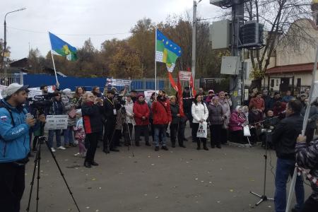 В Московской области состоялся митинг против строительства Юго-Восточной хорды через поселок Битца