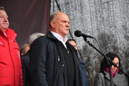 Г.А. Зюганов на митинге в Москве: Вечная память героям! Да здравствует Советская власть!
