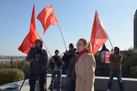 "Да здравствует свобода! Да здравствует Стачка". Митинг в Ростове-на-Дону