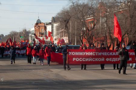 Амурская область отметила 102-ю годовщину Великого Октября шествиями и митингами
