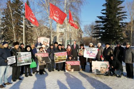 В Барнауле проводился пикет в поддержку П.Н. Грудинина и совхоза имени Ленина