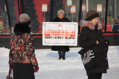 Тува. В республиканском центре прошла серия пикетов в поддержку Коновалова, Левченко и Грудинина