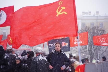 В Санкт-Петербурге прошел митинг КПРФ в поддержку Грудинина и Левченко