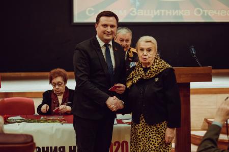 Калининград. Торжественное собрание в честь 102-го Дня рождения Красной Армии