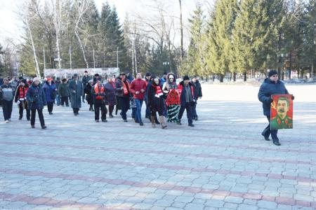 Еврейская АО. Коммунисты Биробиджана почтили память И.В. Сталина