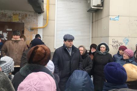 Олег Лебедев на массовых встречах  с жителями Рязани рассказывает о конституционных поправках КПРФ